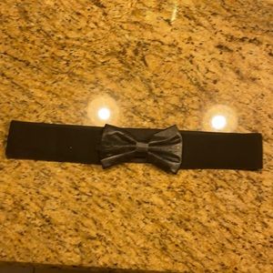 Black Waist Belt W/ Lace Bow